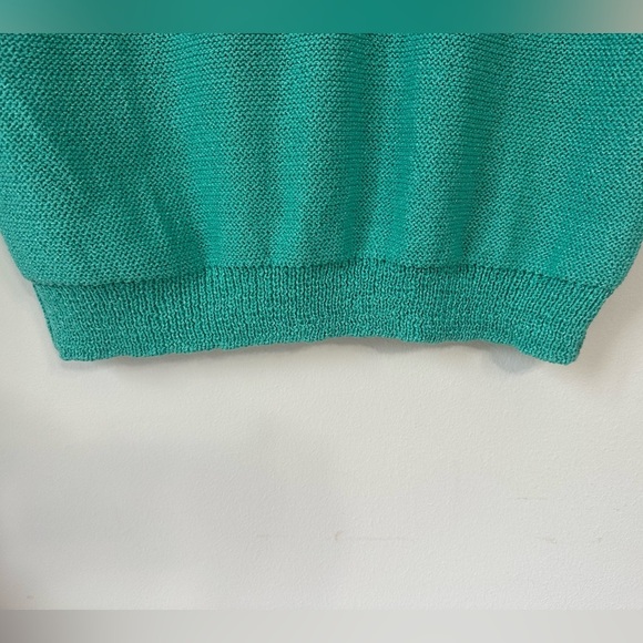 Chaps Women's Teal Sweater with Cap Sleeves - Dolman type - size Large - Picture 4 of 7